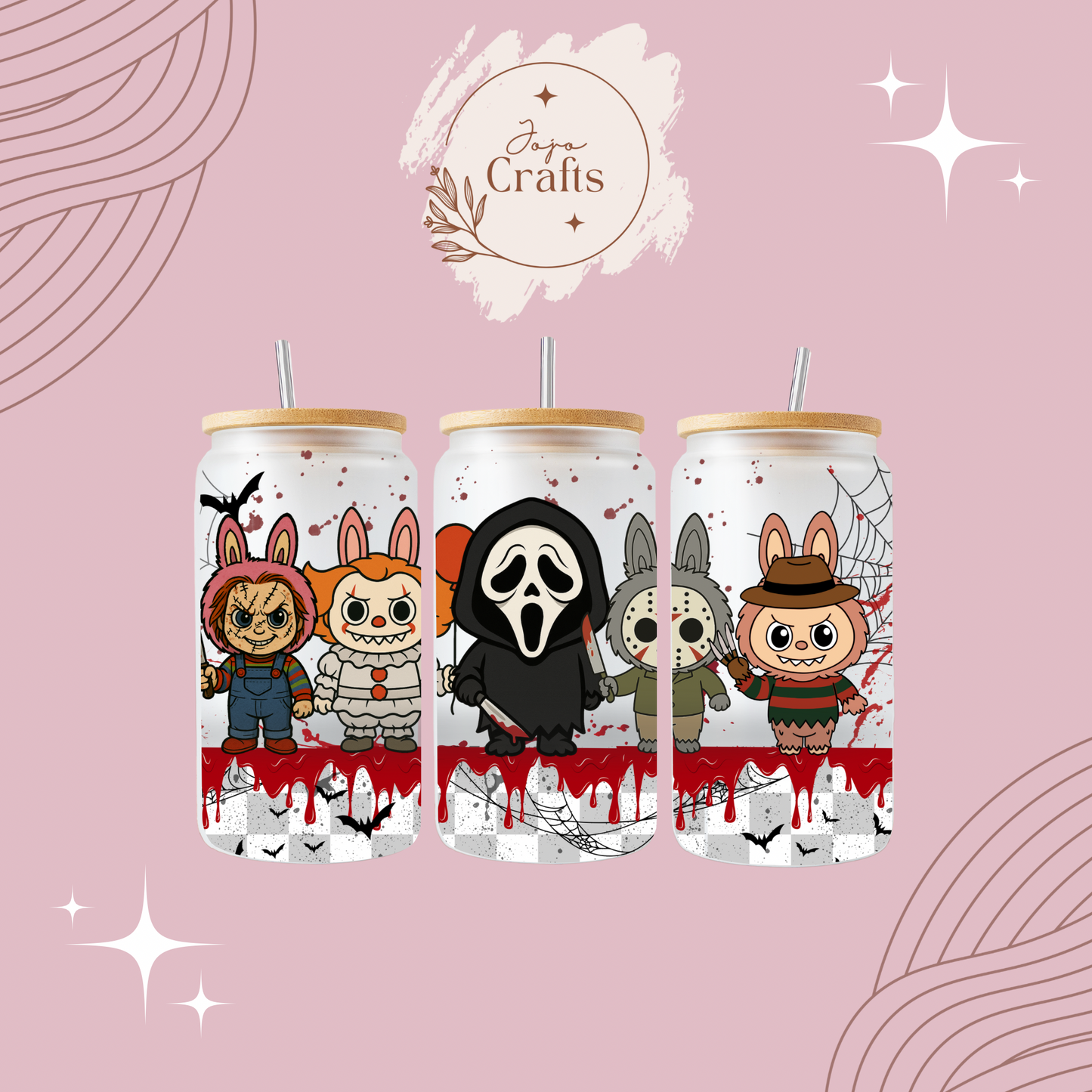 Scary BuBu 16oz Glass Can
