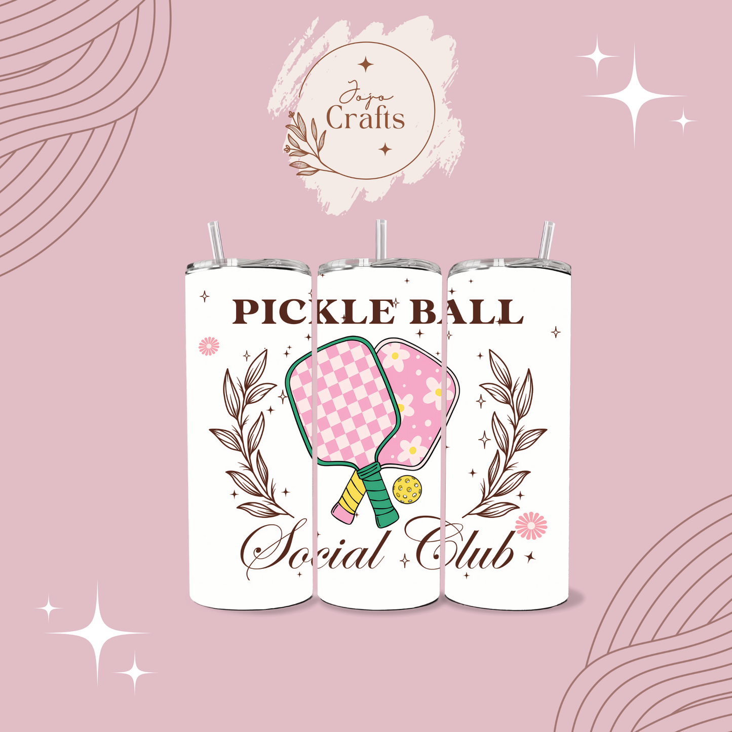 Pickle Ball Club 20oz Skinny Tumbler