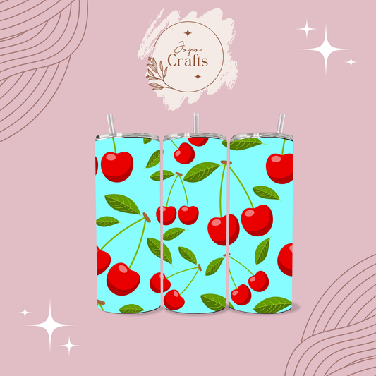 Blue Coquette Cherry 20oz Skinny Tumbler