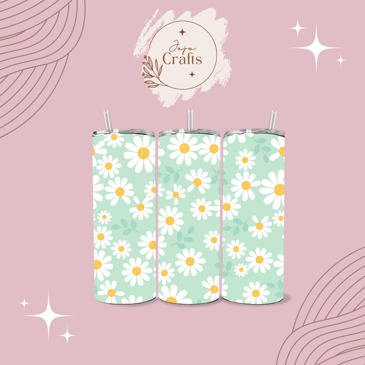 Green Daisy 20oz Skinny Tumbler