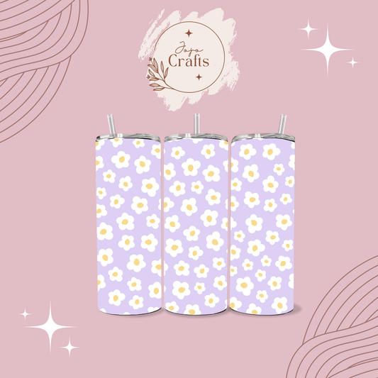 Purple Daisy 20oz Skinny Tumbler