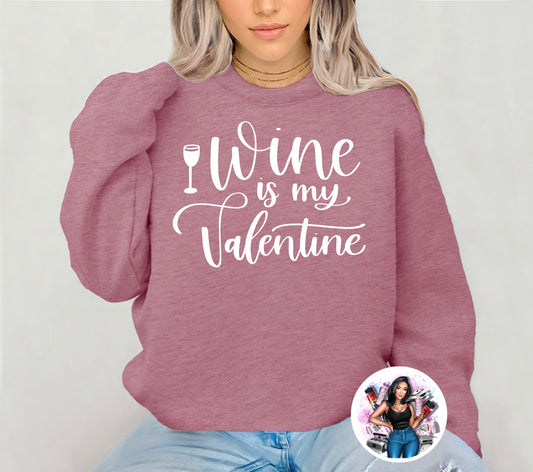 Wine Valentines Crewneck