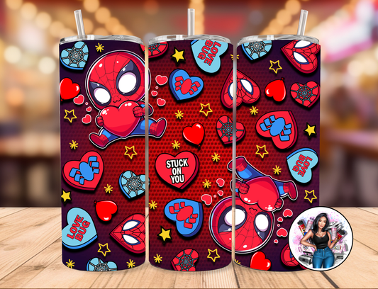 Spidey Sweet Hearts 20oz Skinny Tumbler