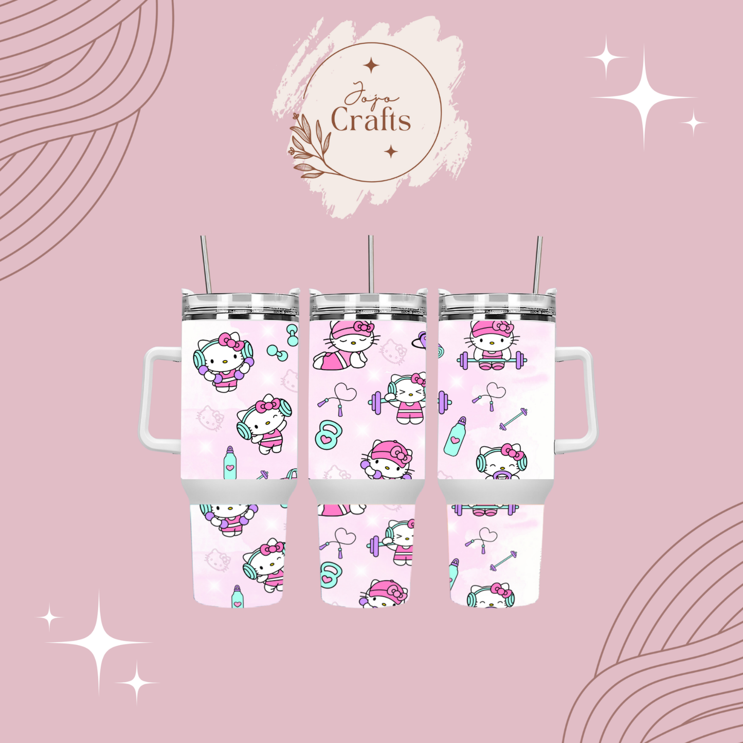 Gym Kitty 40oz Tumbler