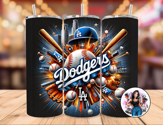 MLB Los Angeles Baseball 20oz Skinny Tumbler